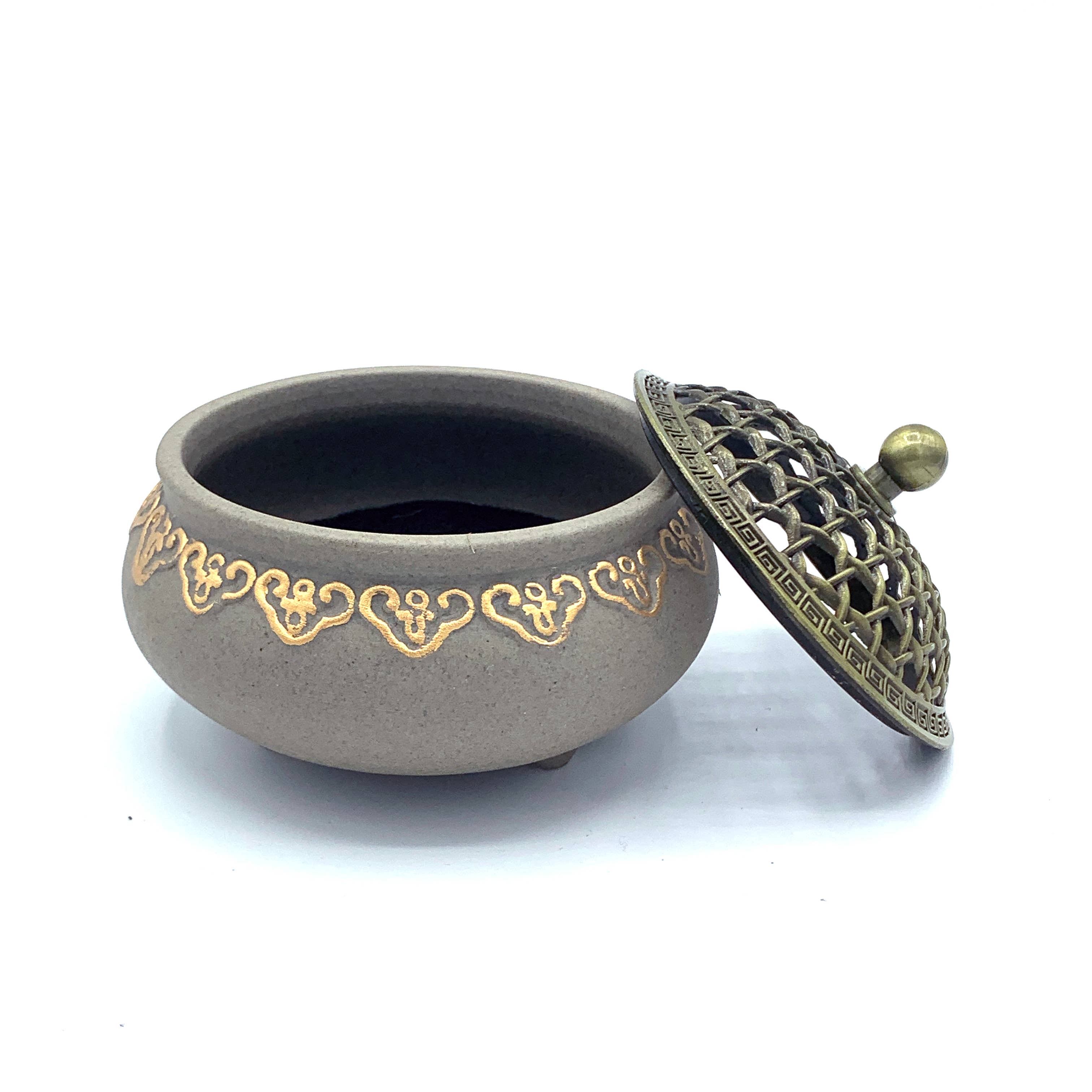 Charcoal Incense Burner, for resins, powders, & loose blends