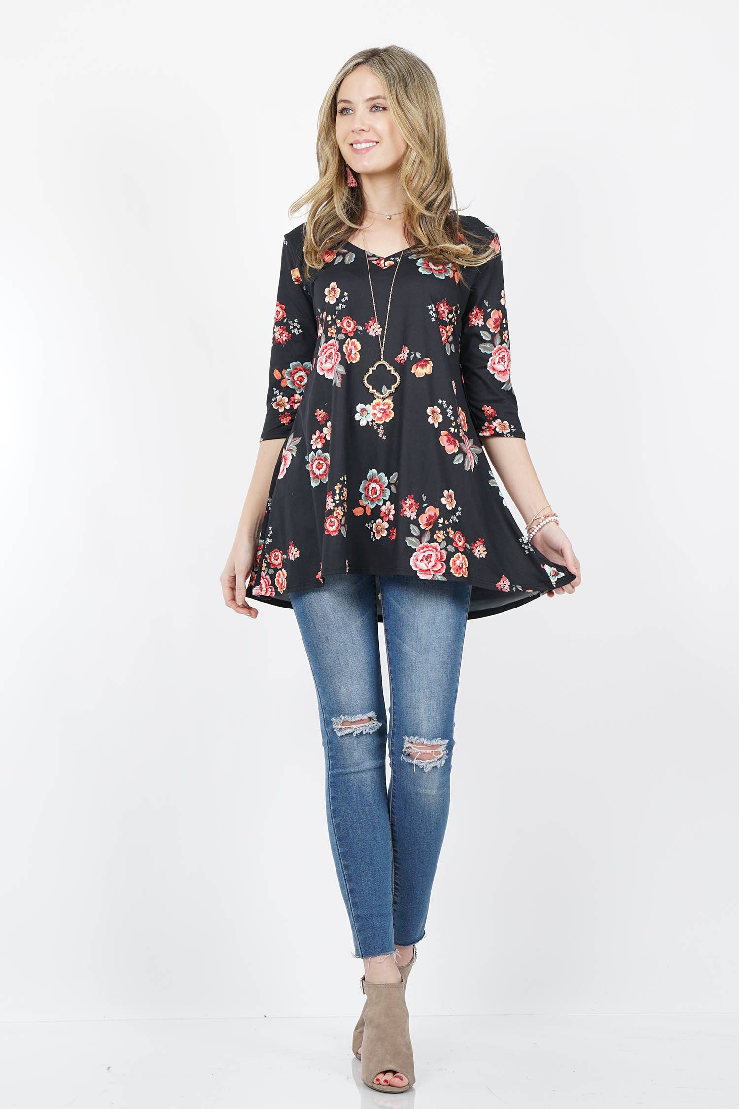 Vneck swing tunic
