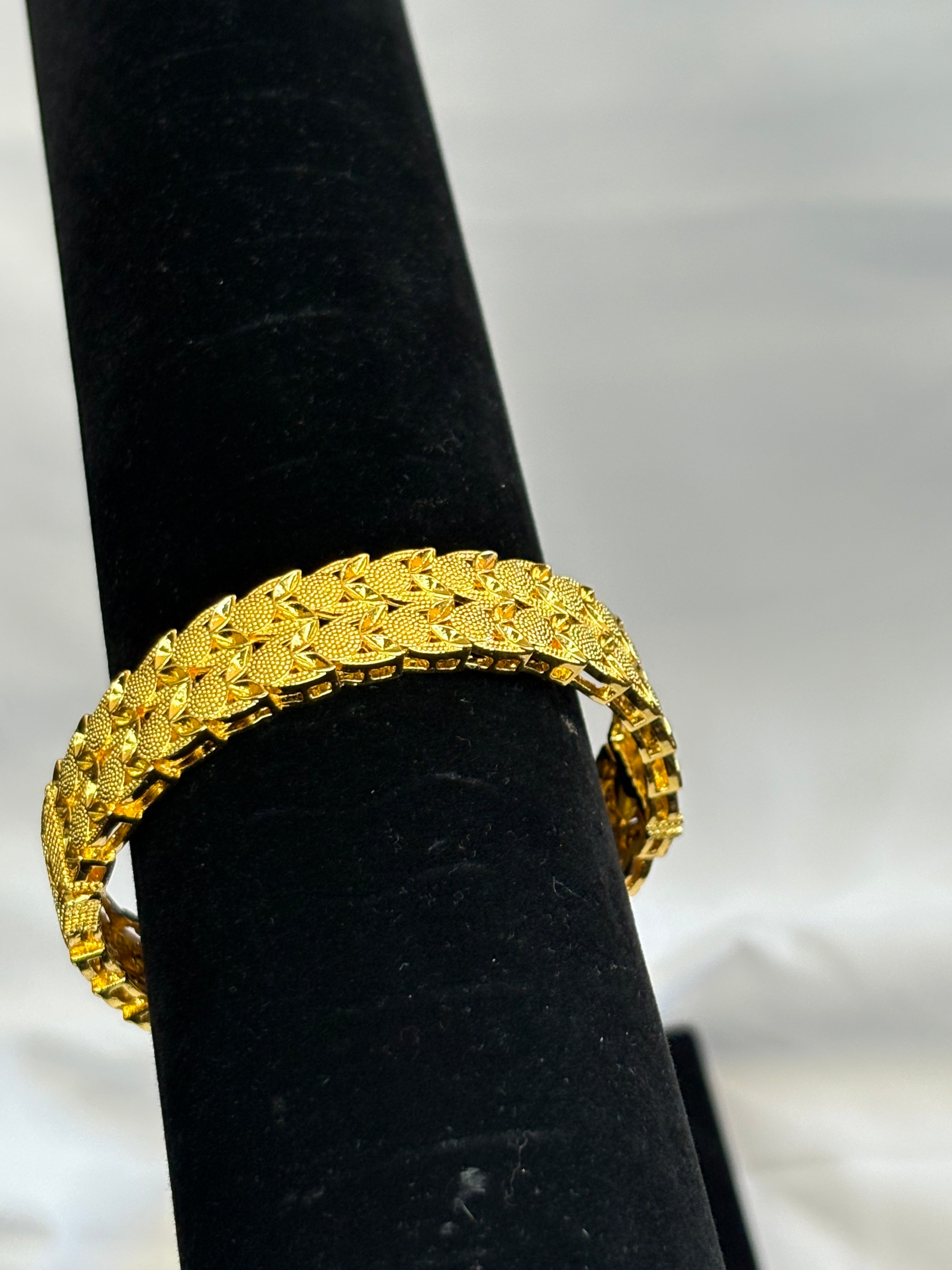 Gold plated bangle