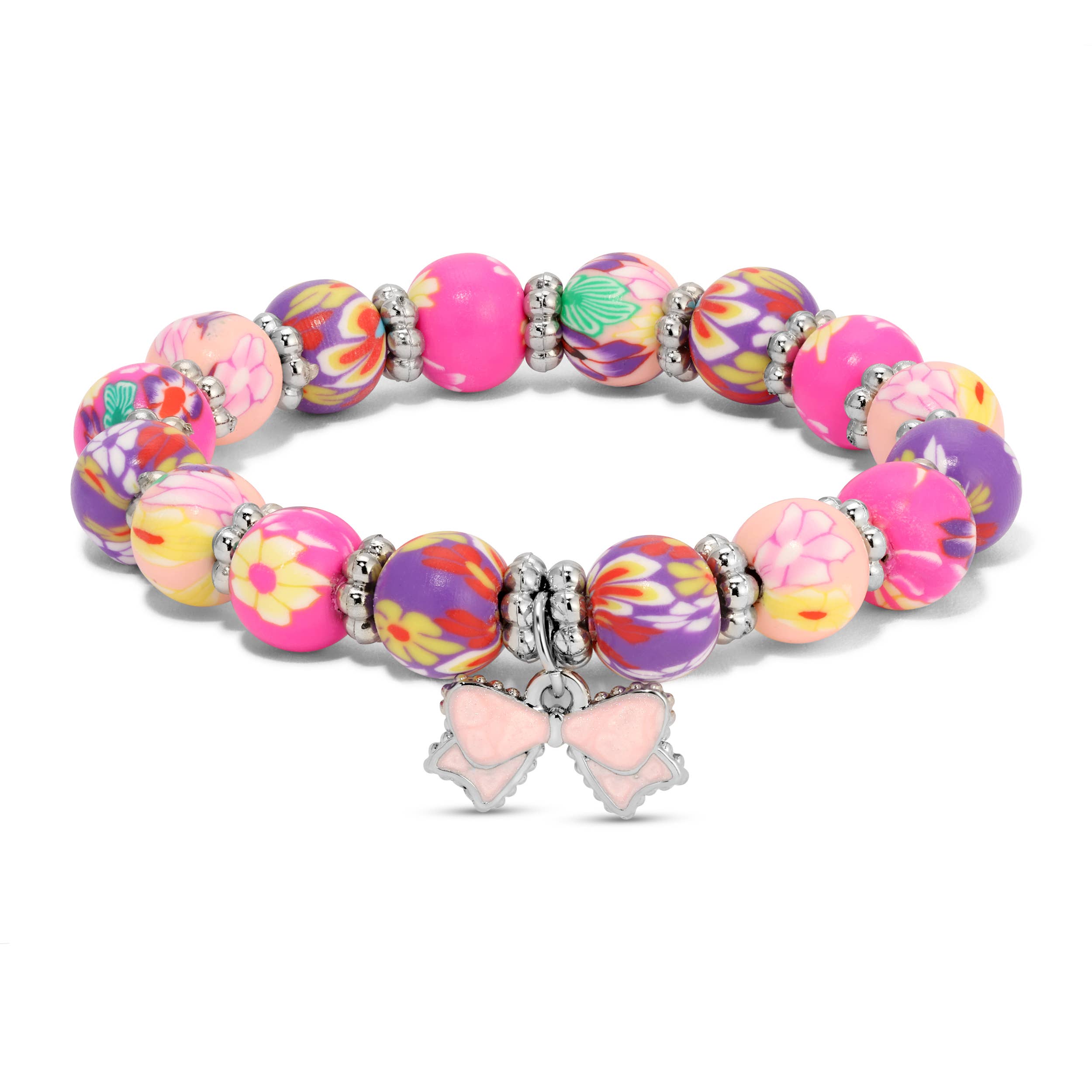 Kids Clay Beaded Stretch Charm Bracelets  |  Fun Styles!