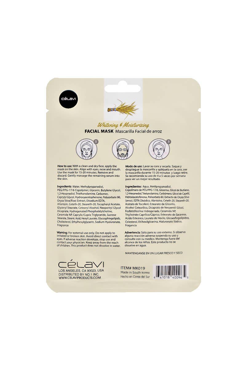Celavi Rice Facial Mask Brightening