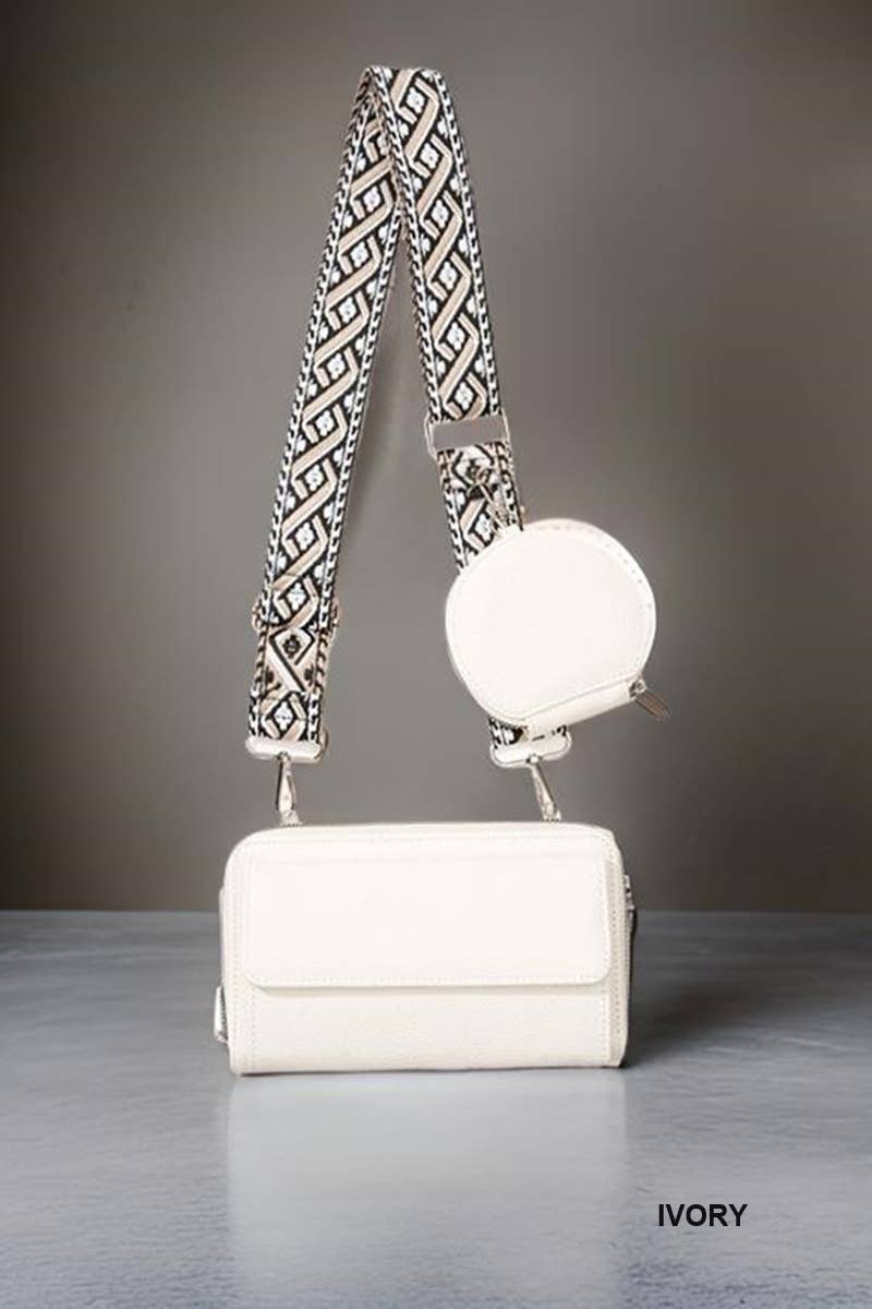 ',,,, Vegan Leather Woven Weaved Crossbody Shoulder Bag