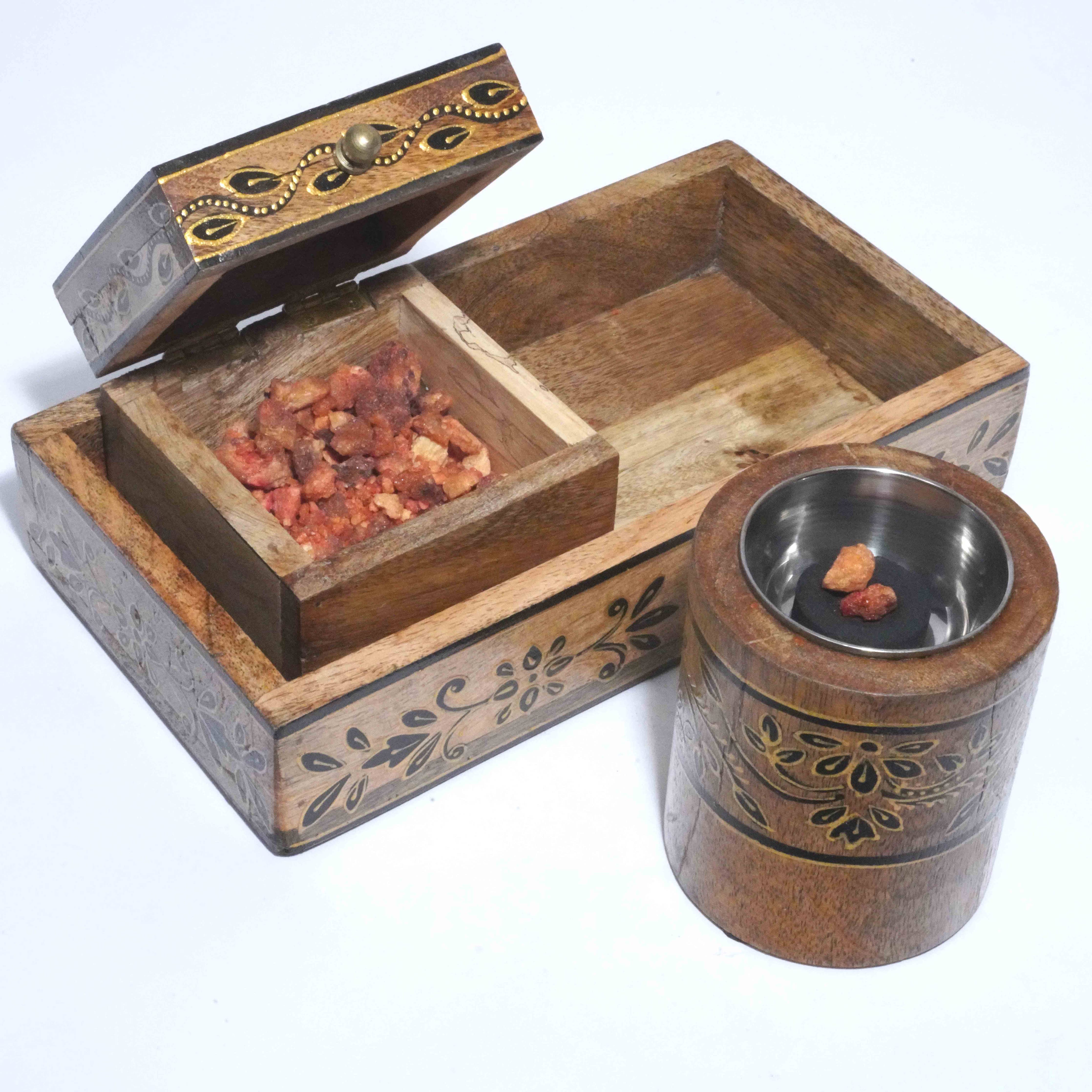 Resin Burner with box and tray gift set