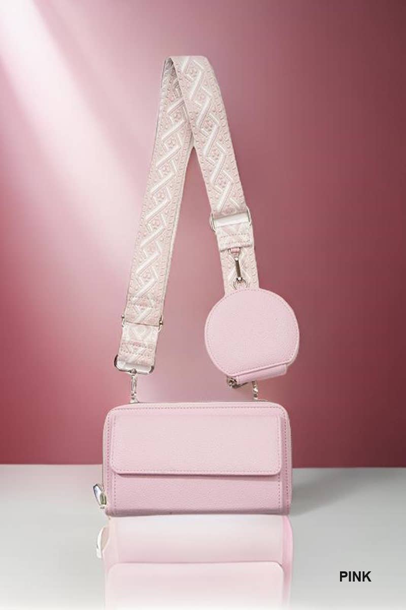 ',,,, Vegan Leather Woven Weaved Crossbody Shoulder Bag