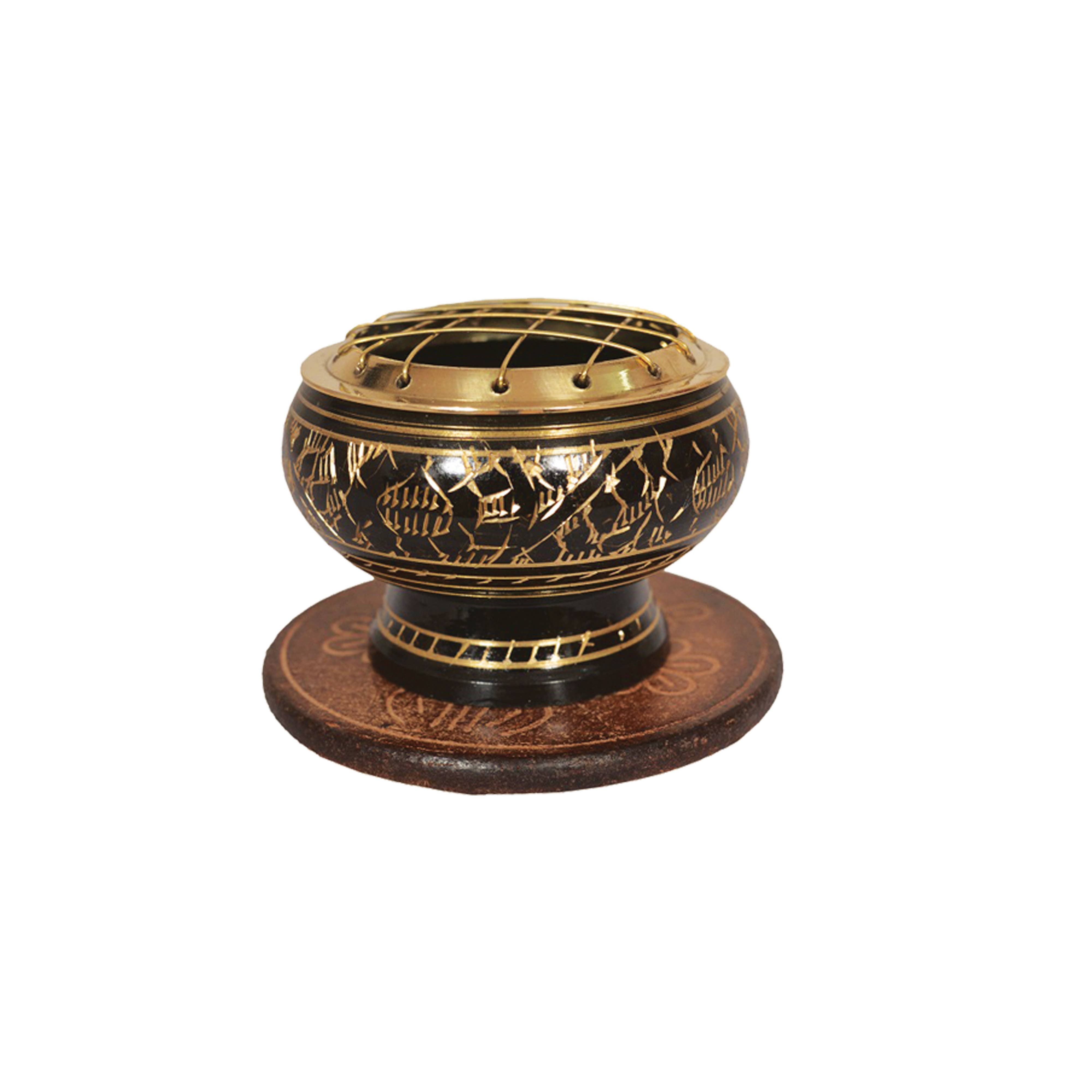 Brass Screen Burner w/ Coaster (2 x 3 in.)