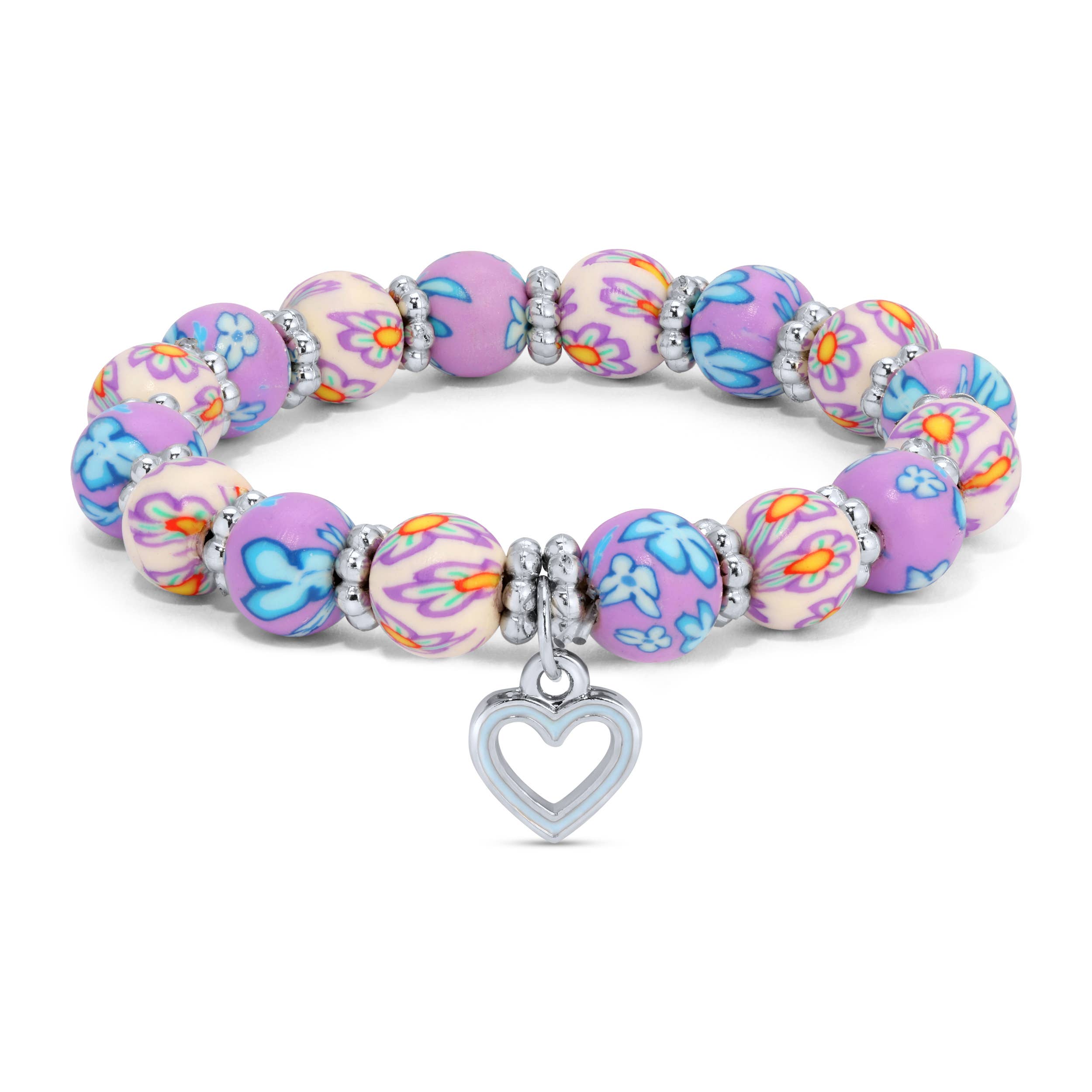 Kids Clay Beaded Stretch Charm Bracelets  |  Fun Styles!