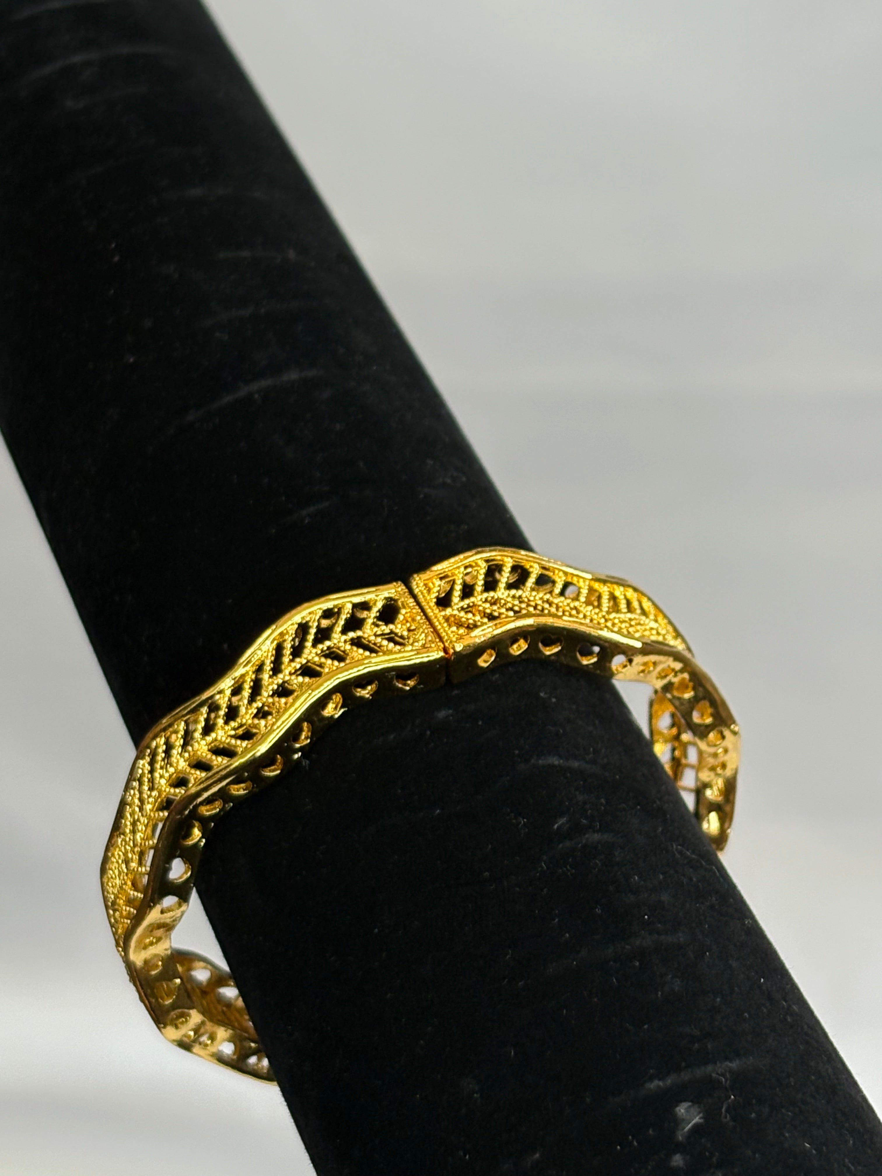 Gold plated bangle