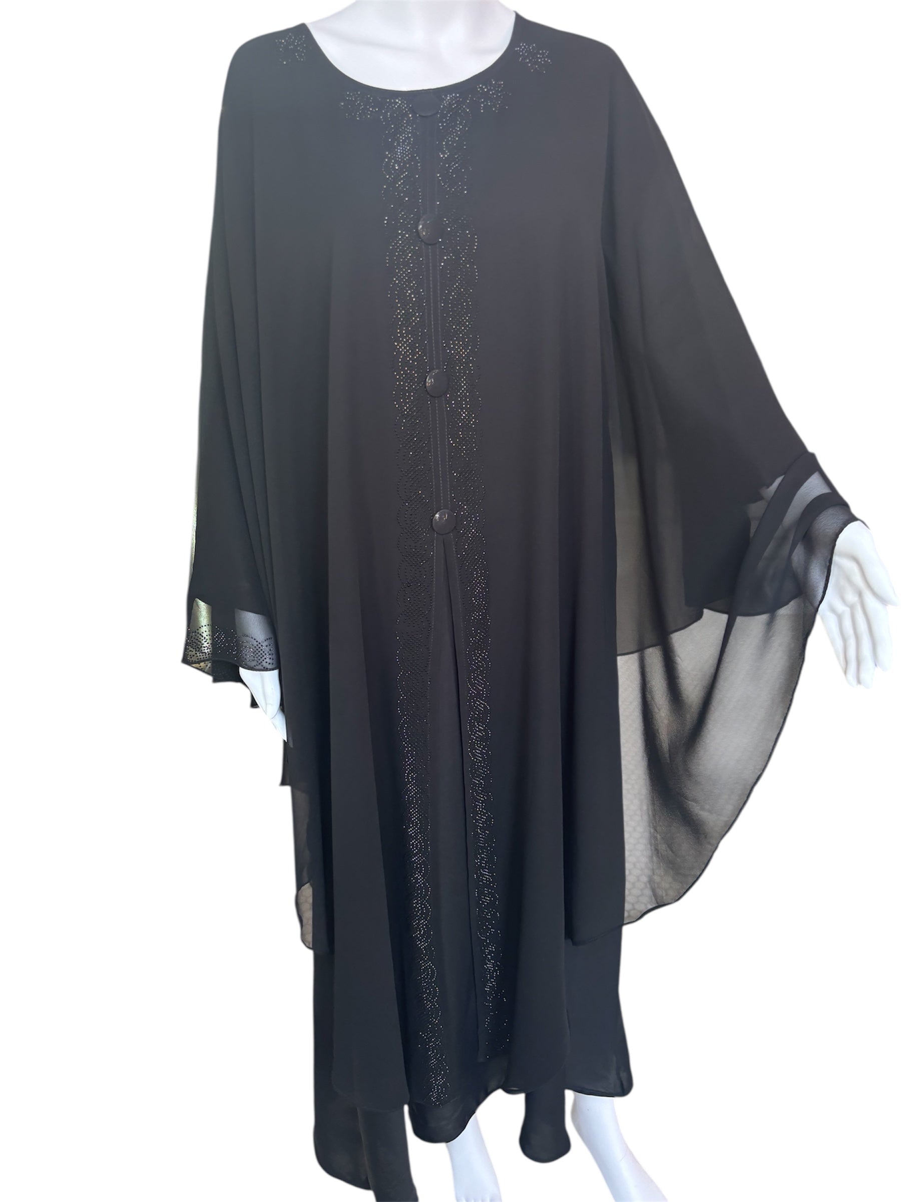 flowy mesh Abaya size 52