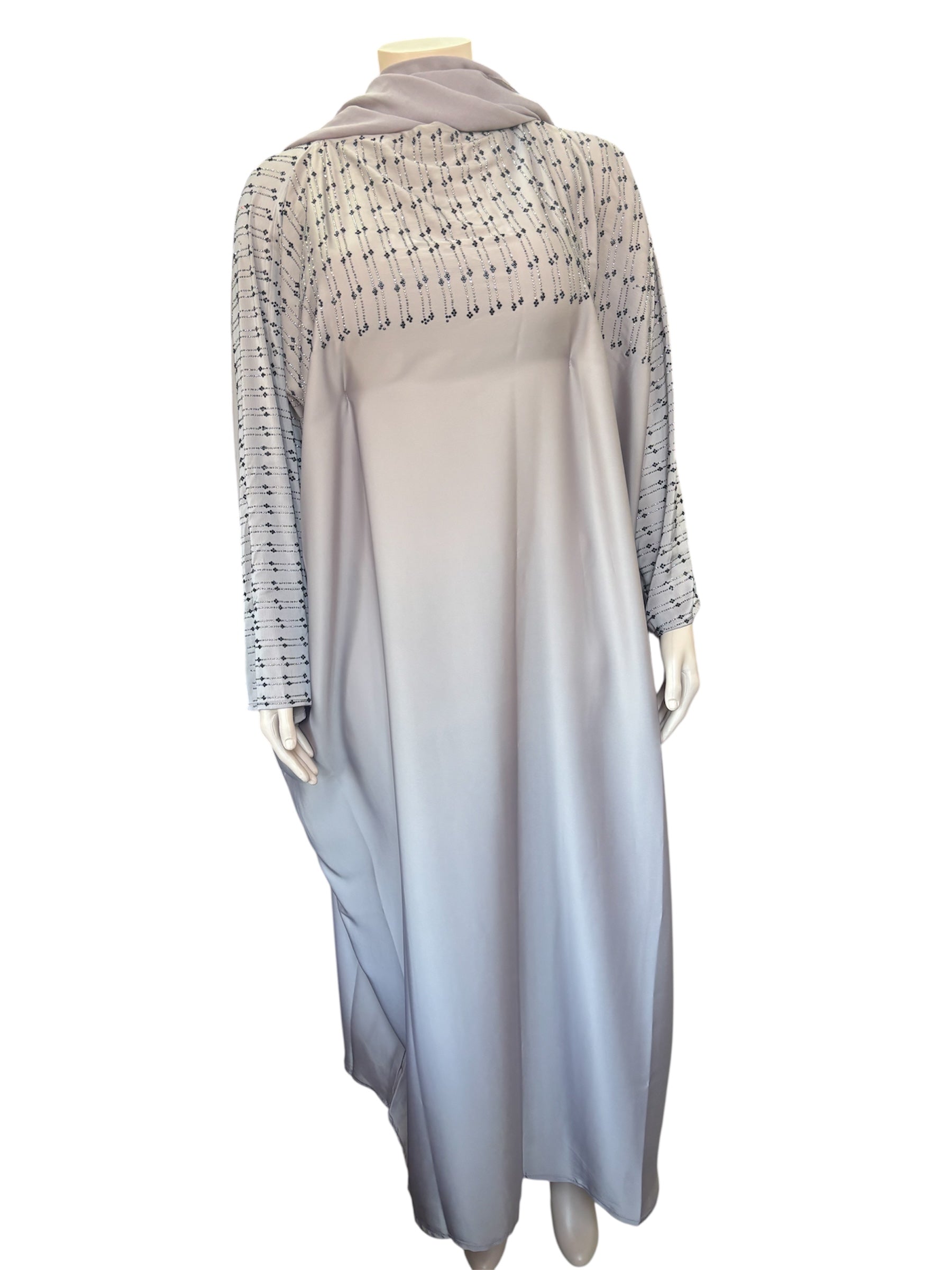 Silky Abaya with inner belt
