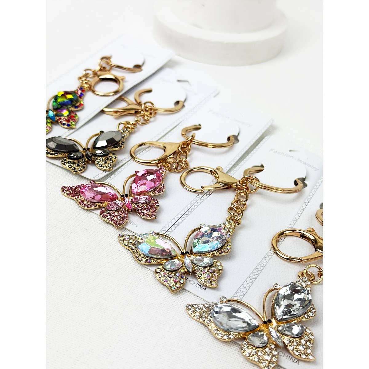 Sparkling Butterfly Pendant Key Chain