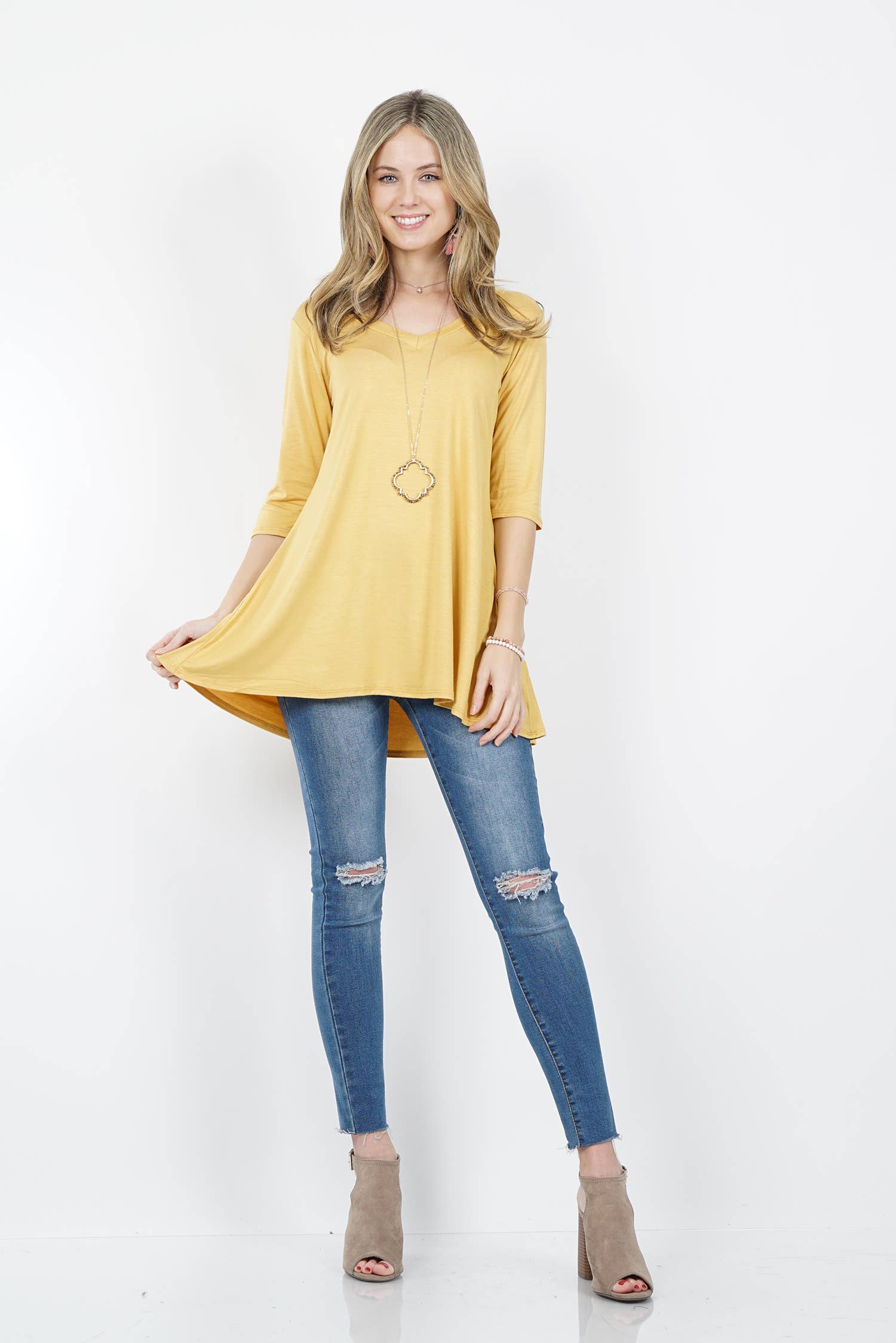 Vneck swing tunic