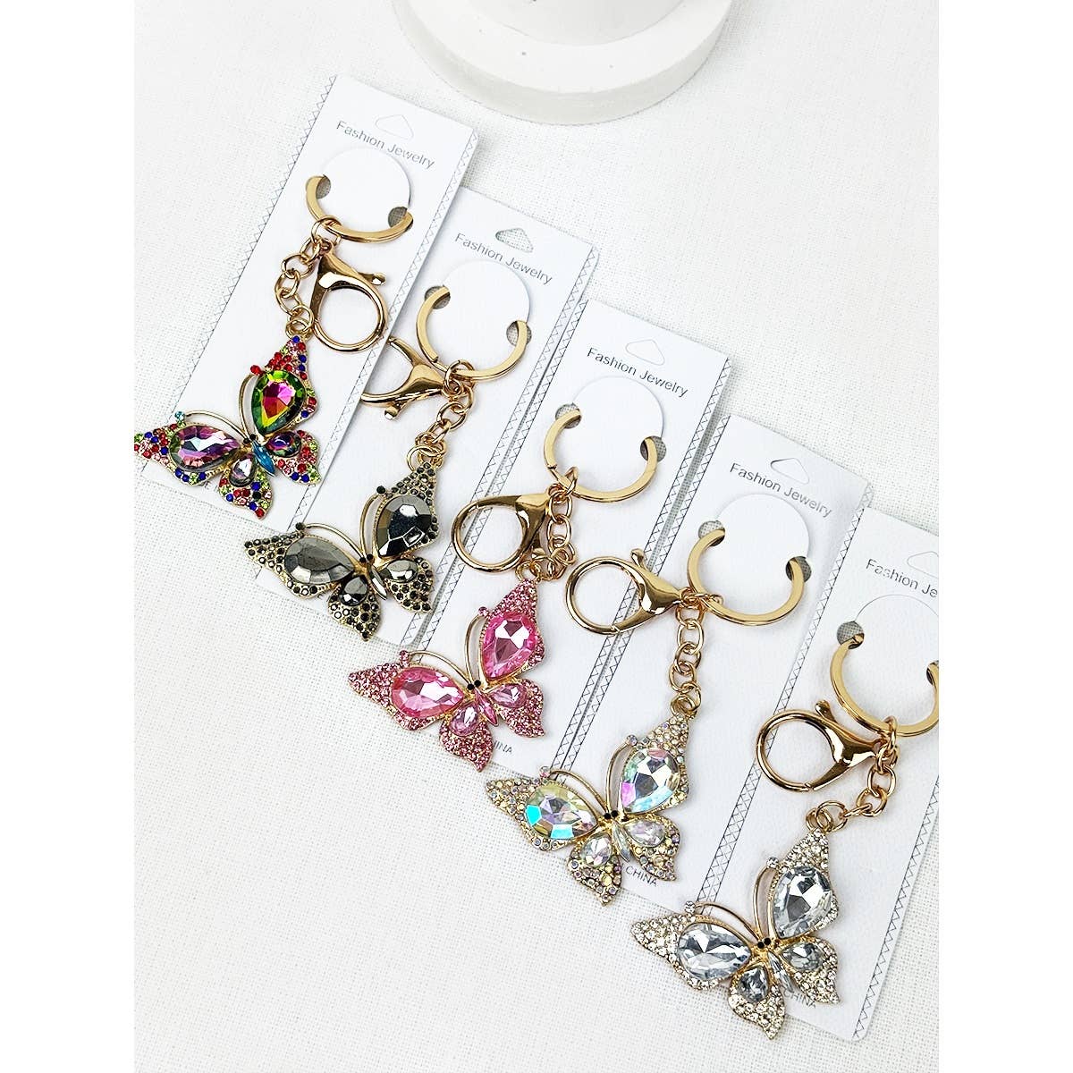 Sparkling Butterfly Pendant Key Chain