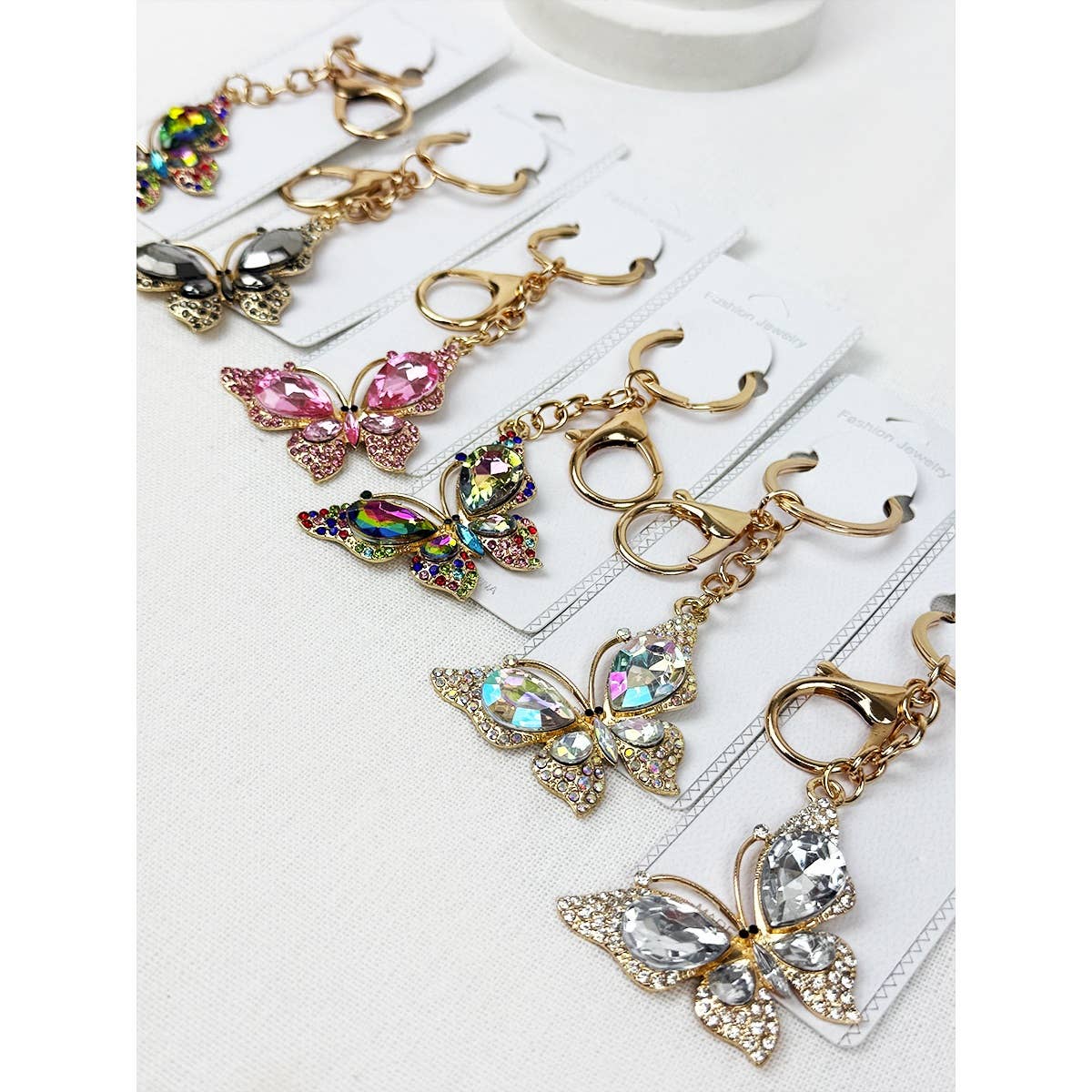 Sparkling Butterfly Pendant Key Chain