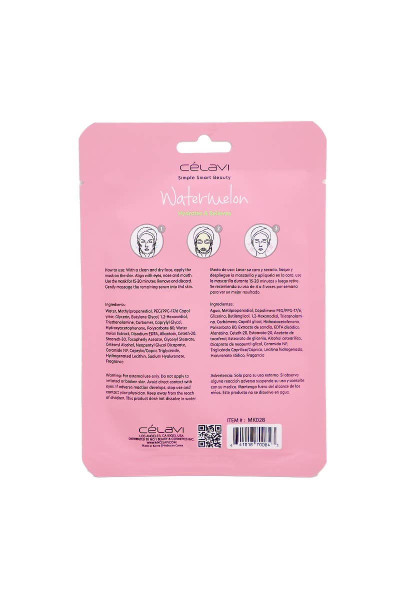 Celavi Watermelon Facial Mask Hydrating