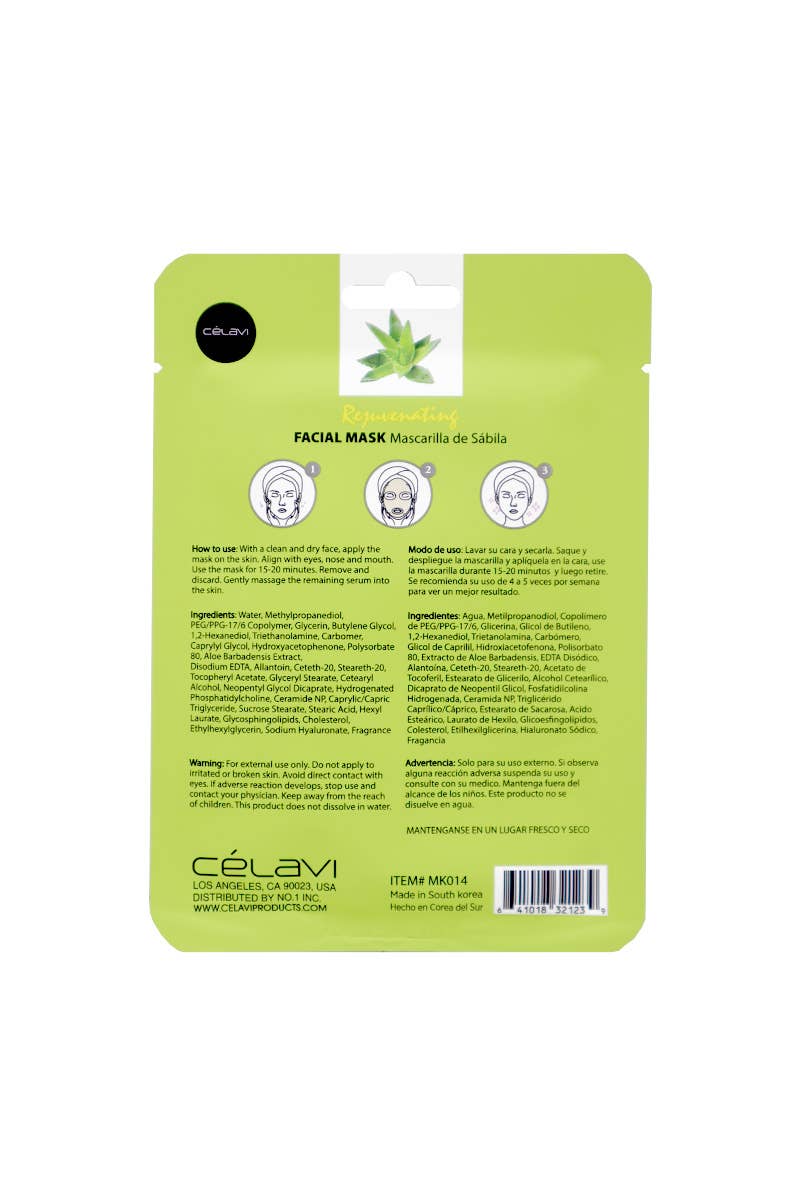 Celavi Aloe Vera Facial Mask Rejuvenating
