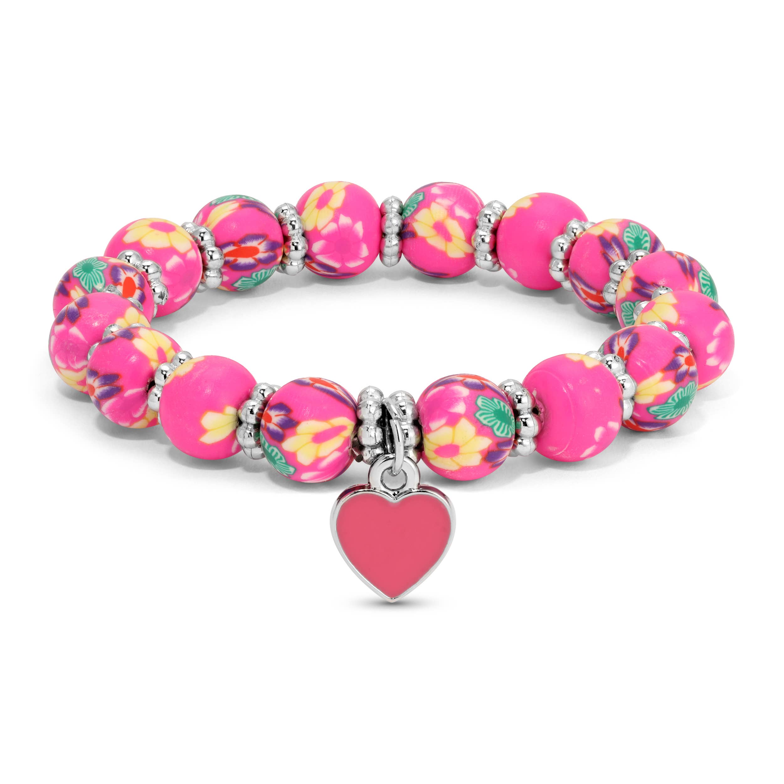 Kids Clay Beaded Stretch Charm Bracelets  |  Fun Styles!
