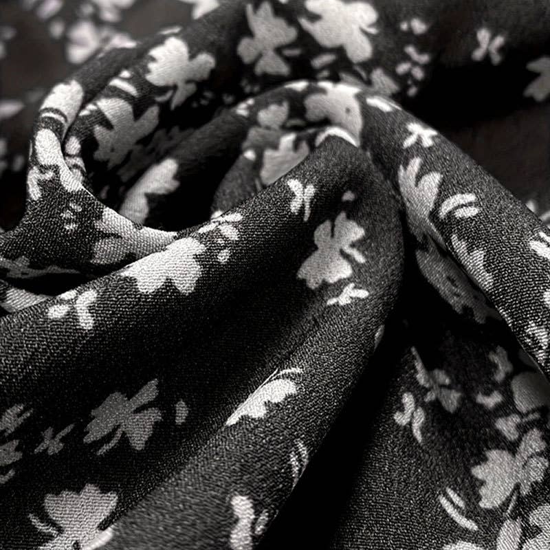 Floral Panels Maxi A-Line Skirt
