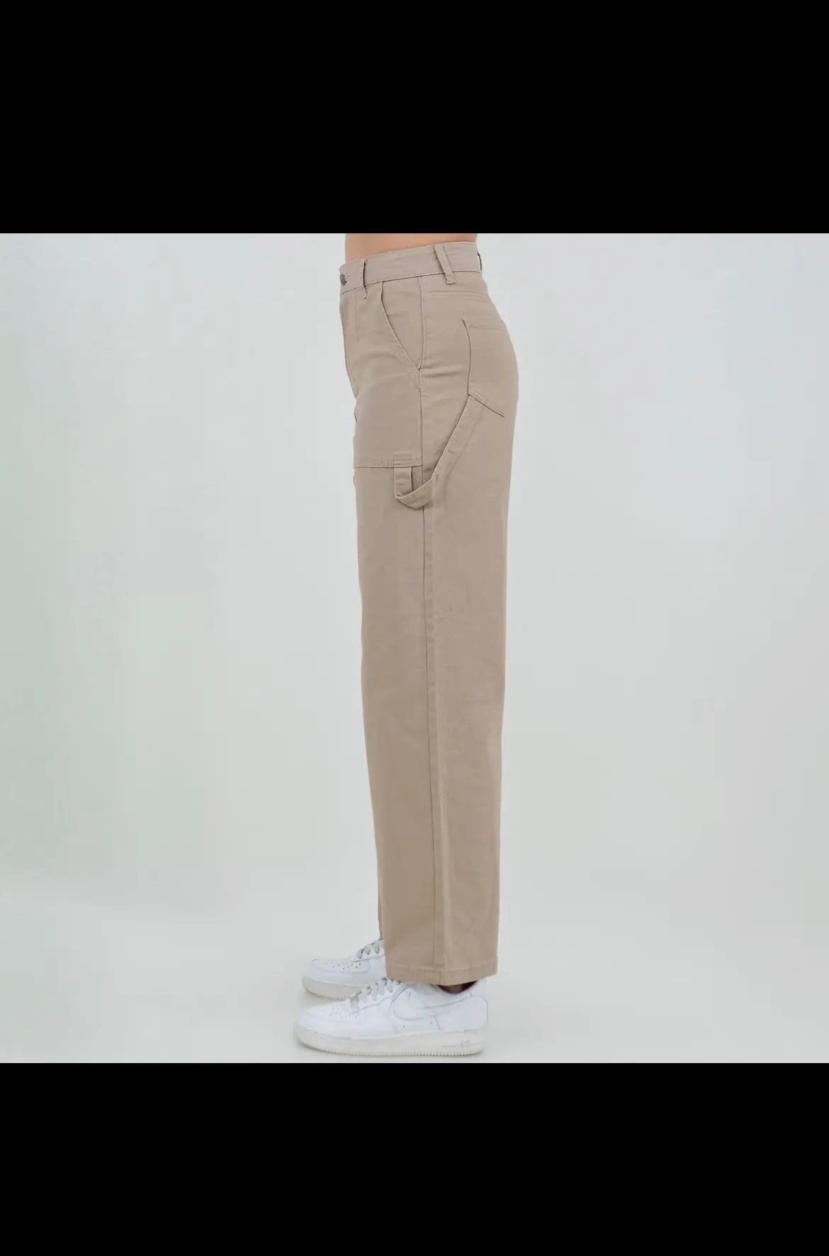 High waist wide leg straight pants