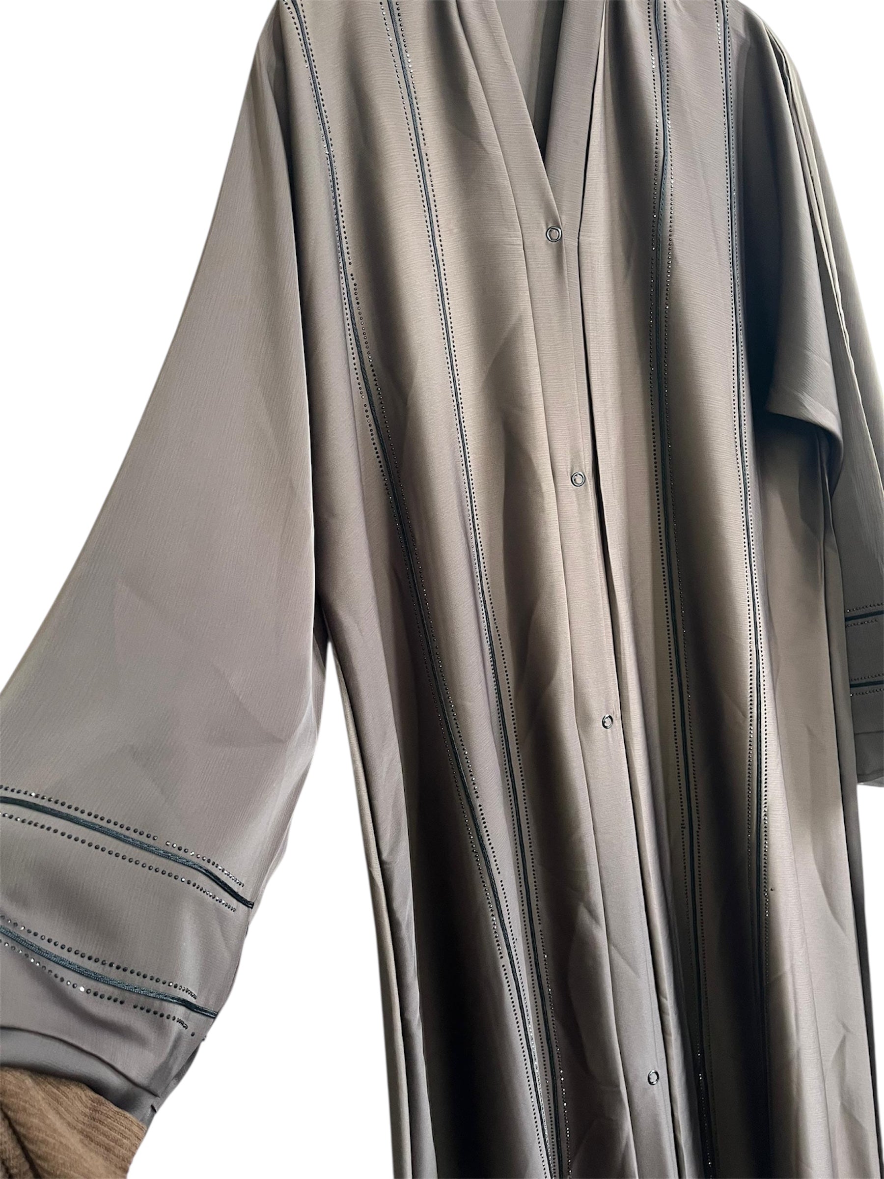 light brown Abaya Button Up