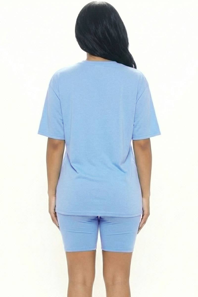 Loose Fit Top & Bike Shorts Set