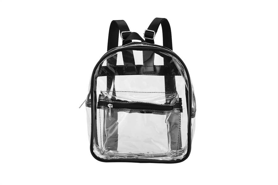 Ladies Plastic Clear See Thru Fashion Backpack