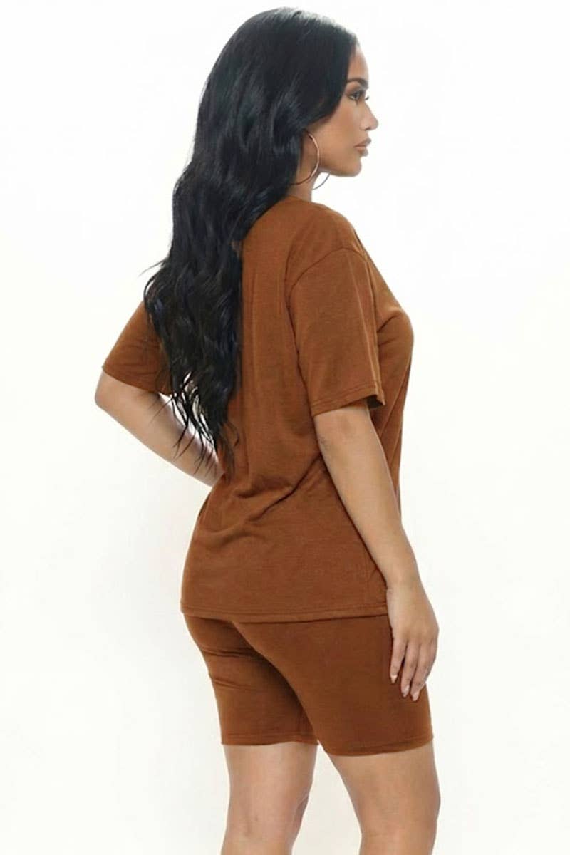 Loose Fit Top & Bike Shorts Set