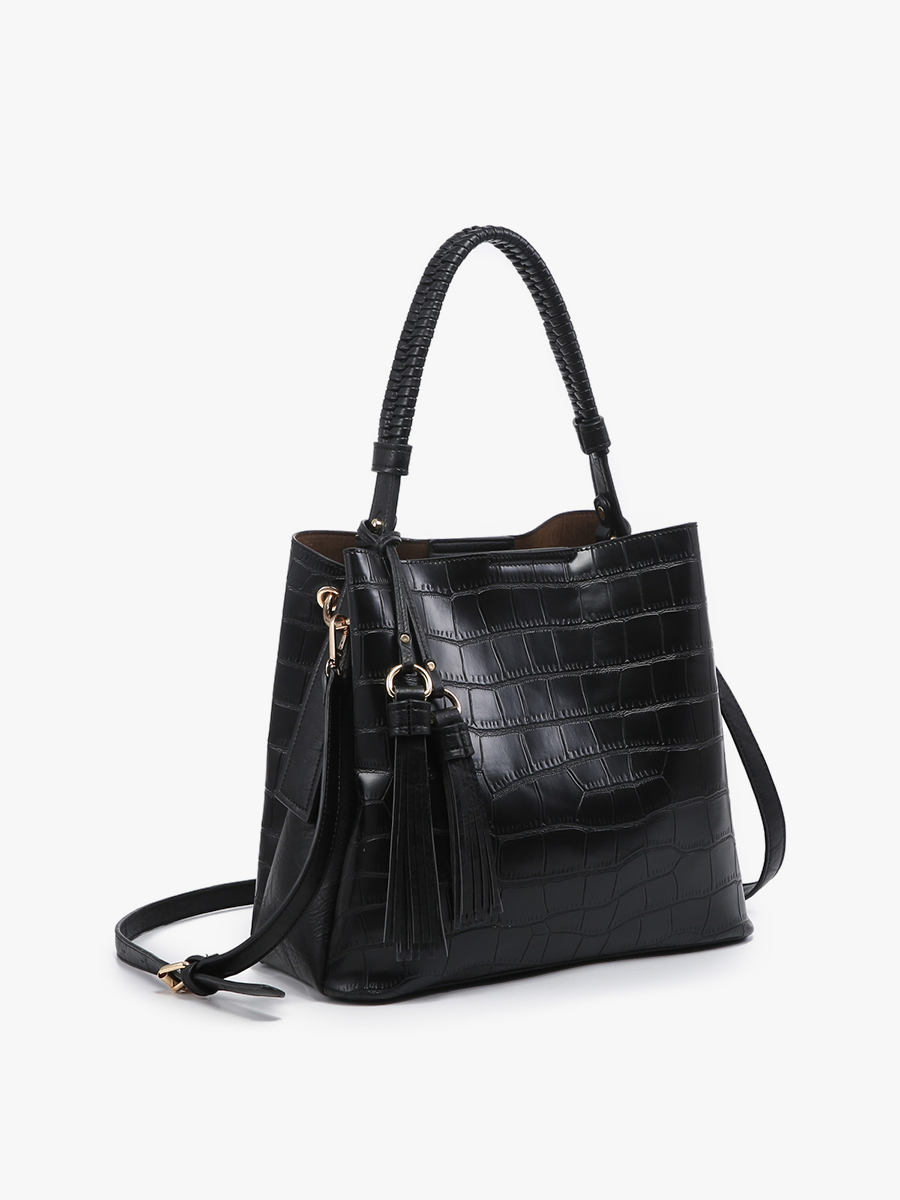 Olivia Crocodile Contrast Hobo bag