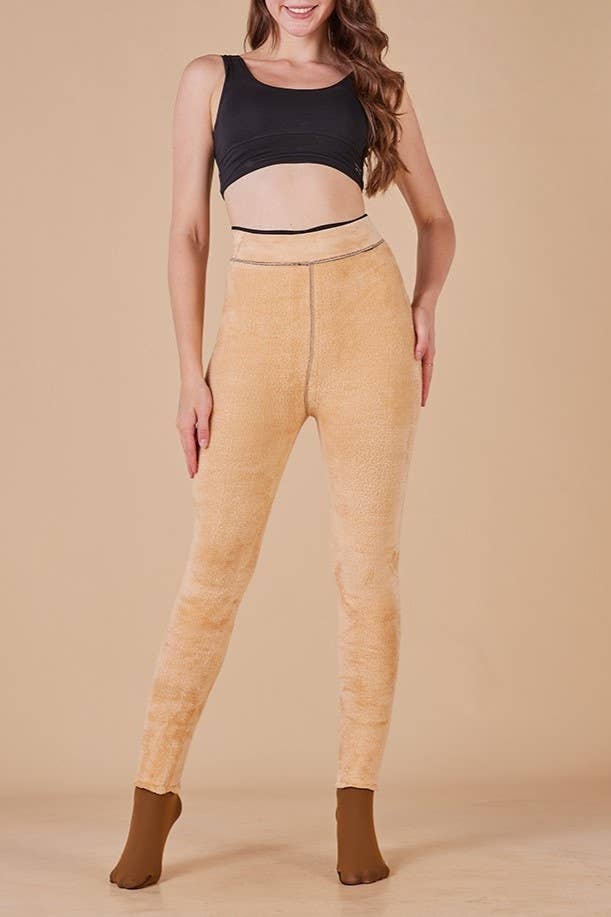 Fleece Lined Tights Women Sheer Warm Pantyhose Leggings