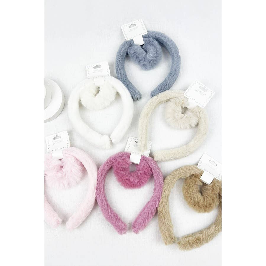 Soft Plushy Fuzzy Headband and Scrunchie Set