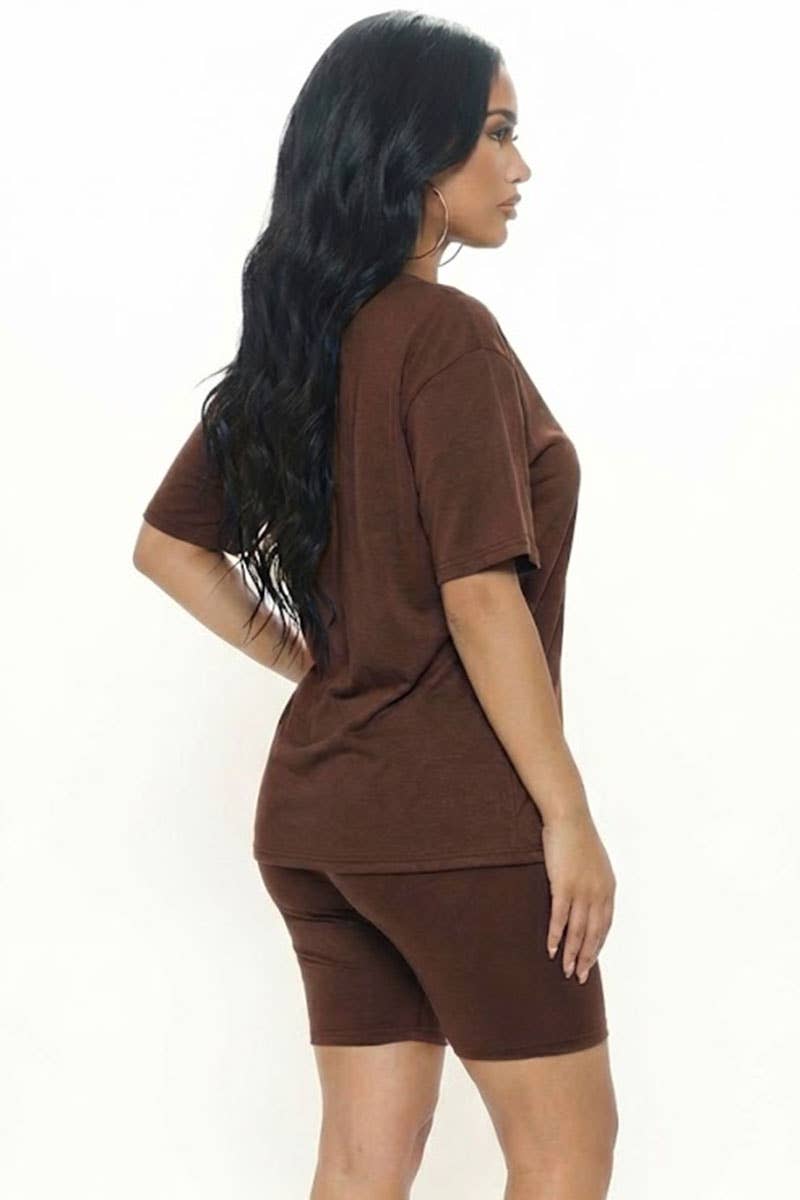 Loose Fit Top & Bike Shorts Set