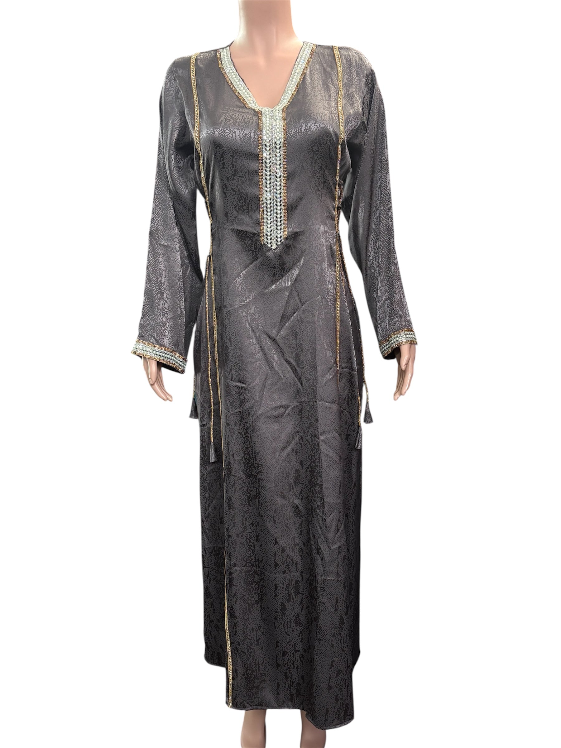 Purple Snaked print mukhawar with side strings