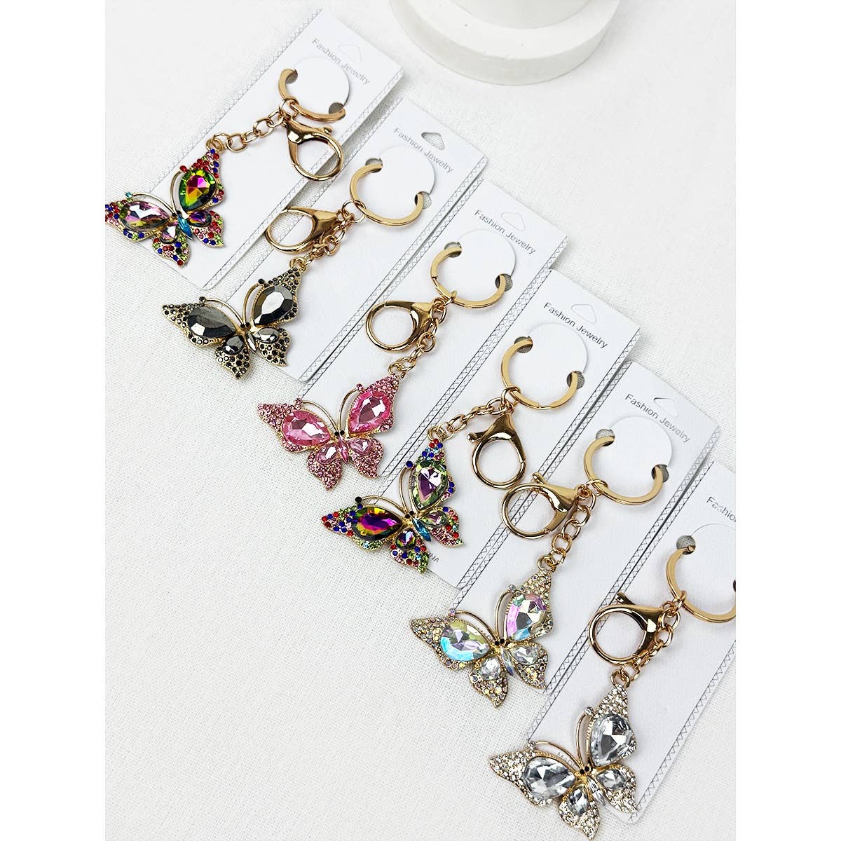 Sparkling Butterfly Pendant Key Chain