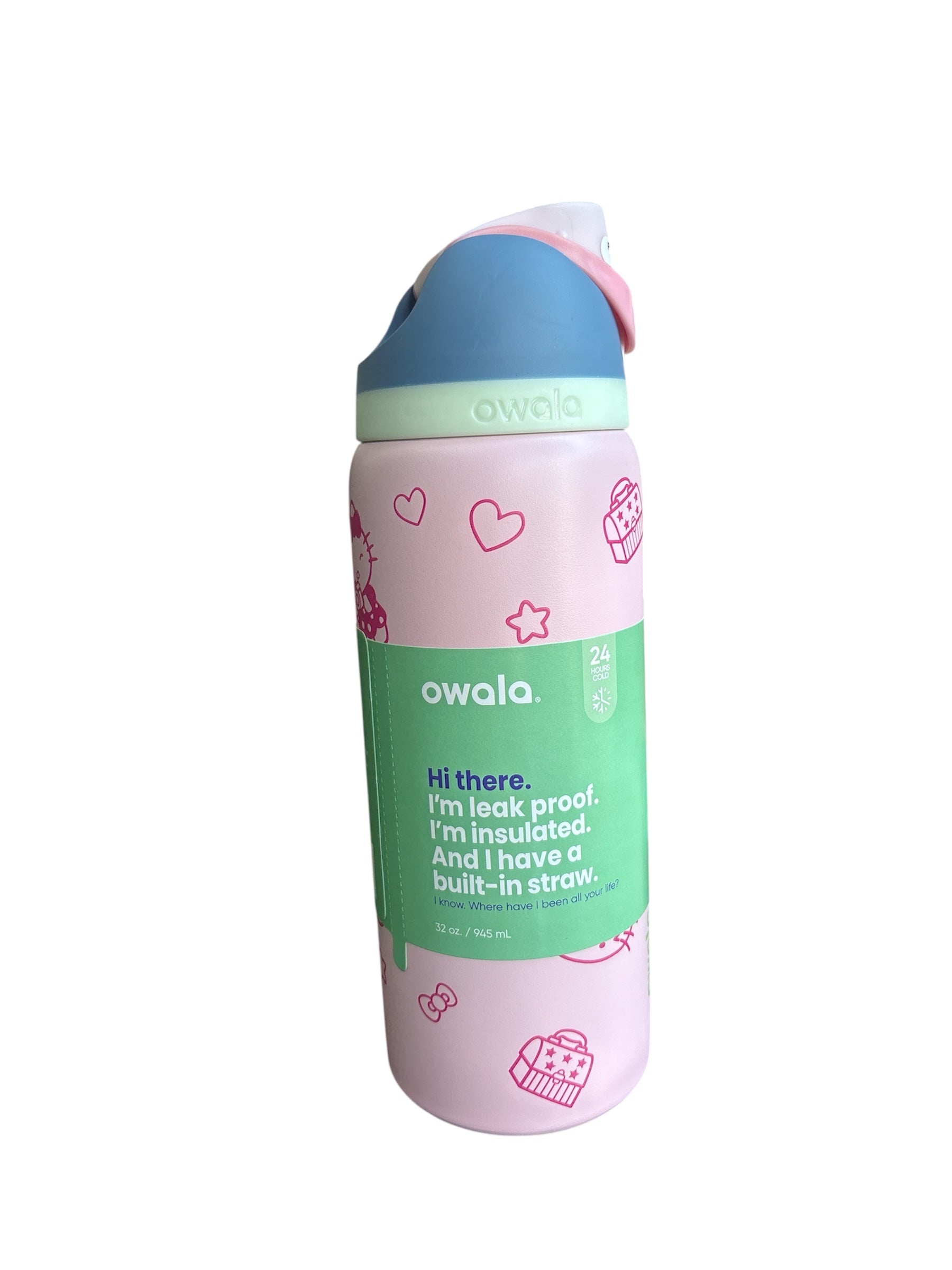 Owala x Hello Kitty Bows 32 oz Free sip Urban Outfitters Exclusive Tumbler