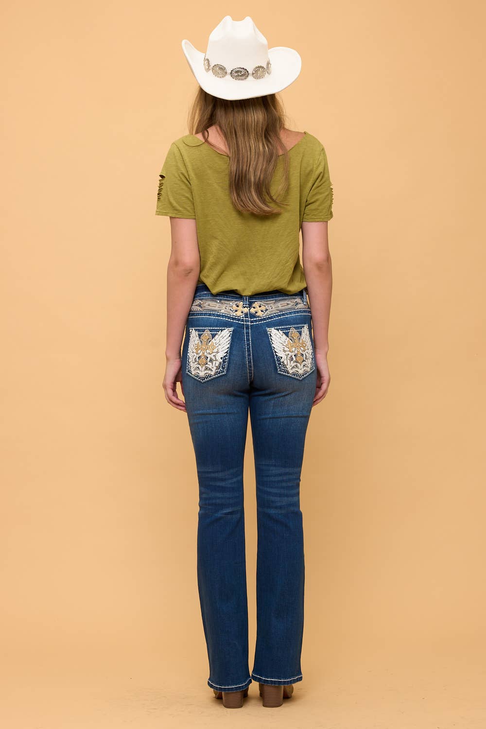 BOOTCUT STRETCHY WOMEN'S BLING JEANS WESTFIELD EAGLE