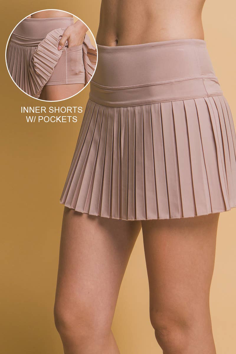 Pleated Tennis Skort w/ Built in shorts