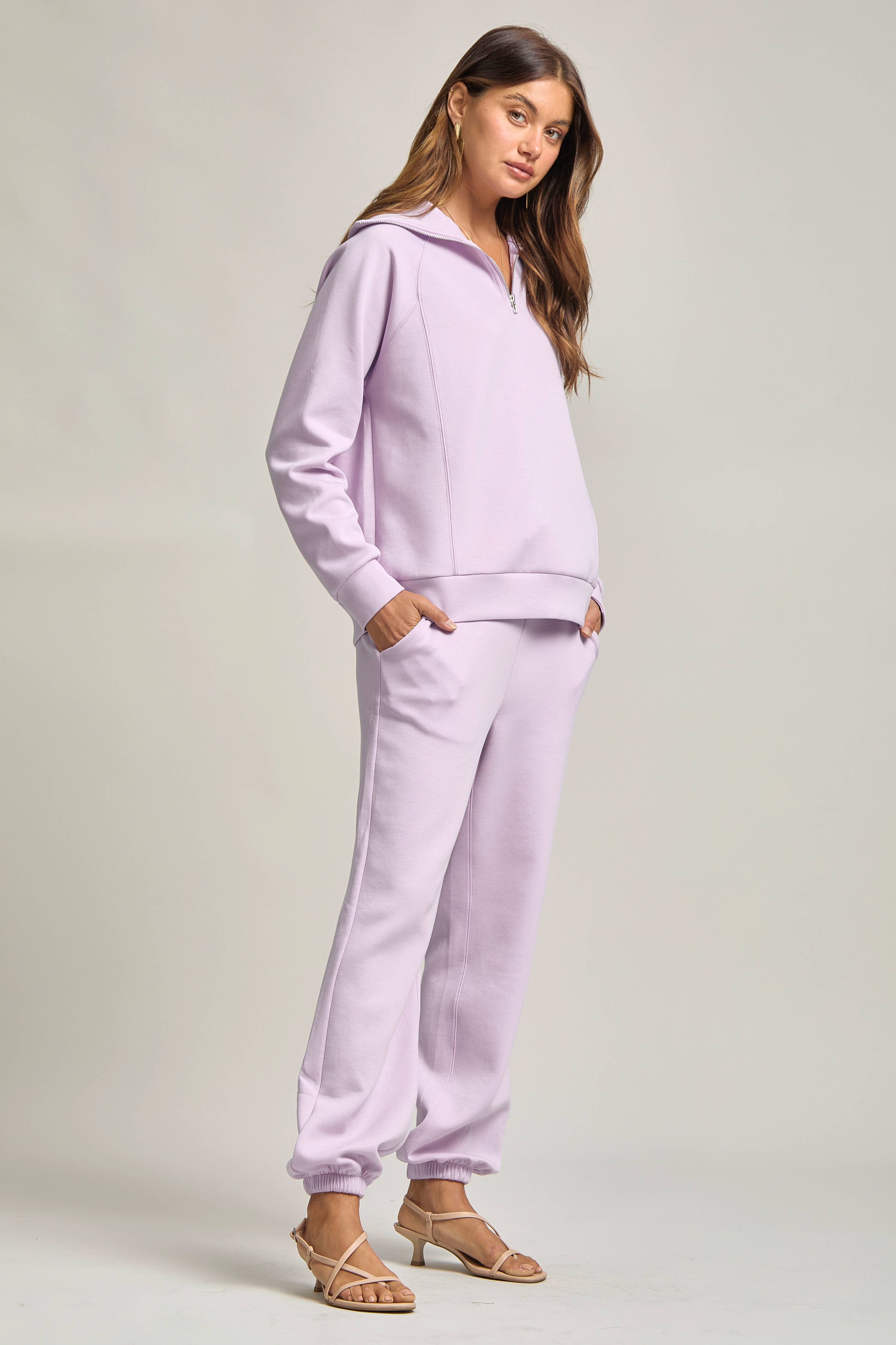 Quarter Zip Pullover + Jogger Modal Travel Set