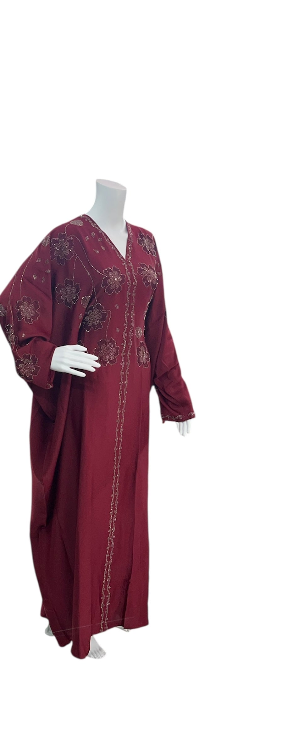 Red Abaya with inner belt