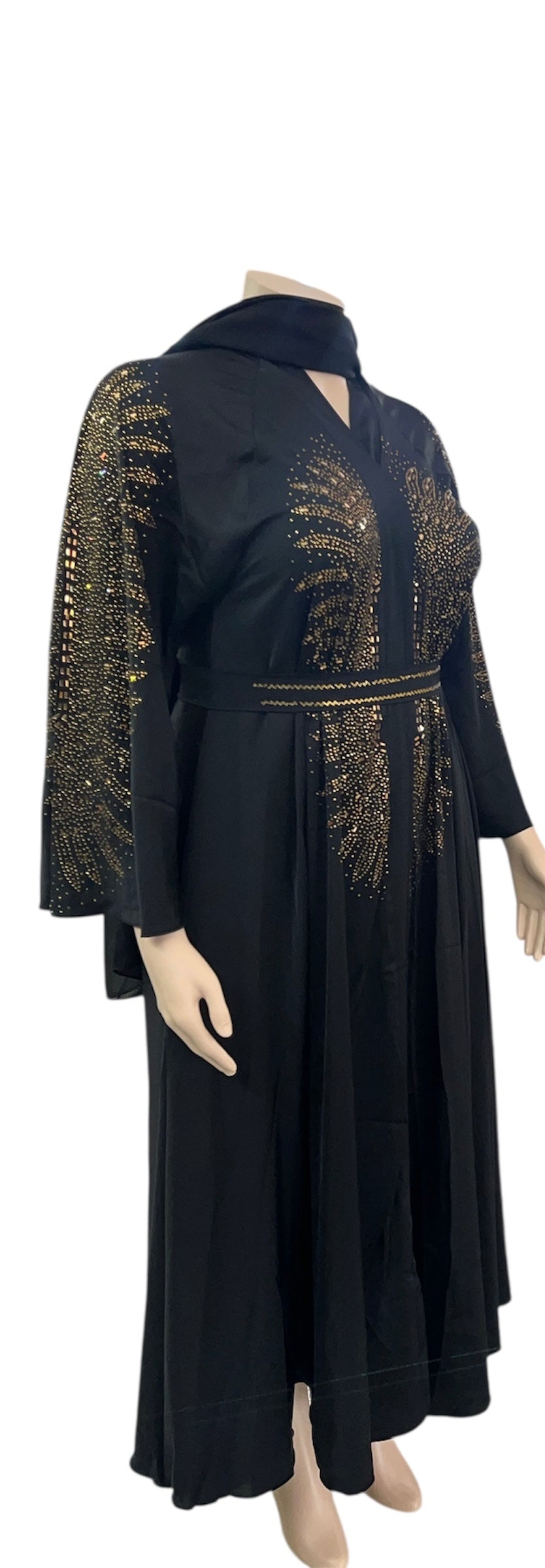 Black Abaya with gems
